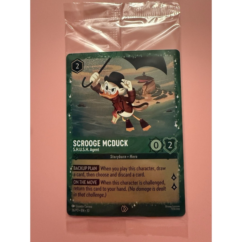 Disney Lorcana Scrooge McDuck SHUSH Agent #36/P3 Set 10 Foil Promo Sealed